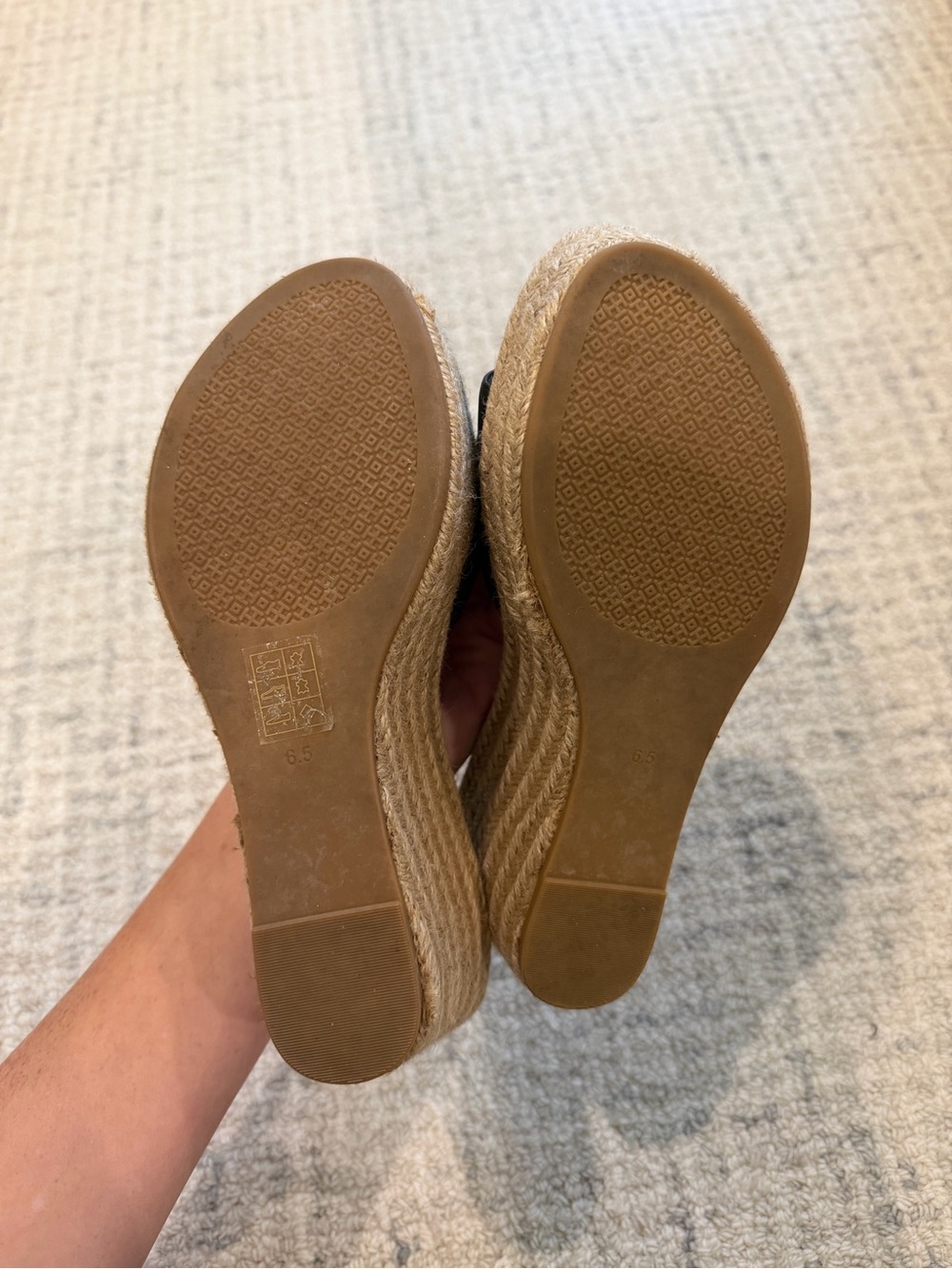 Tory Burch Black Calf Leather Weston Women's Wedge Slide - Picture 6 of 6
